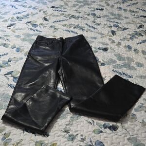 Wilfred Black Faux Leather Trousers
